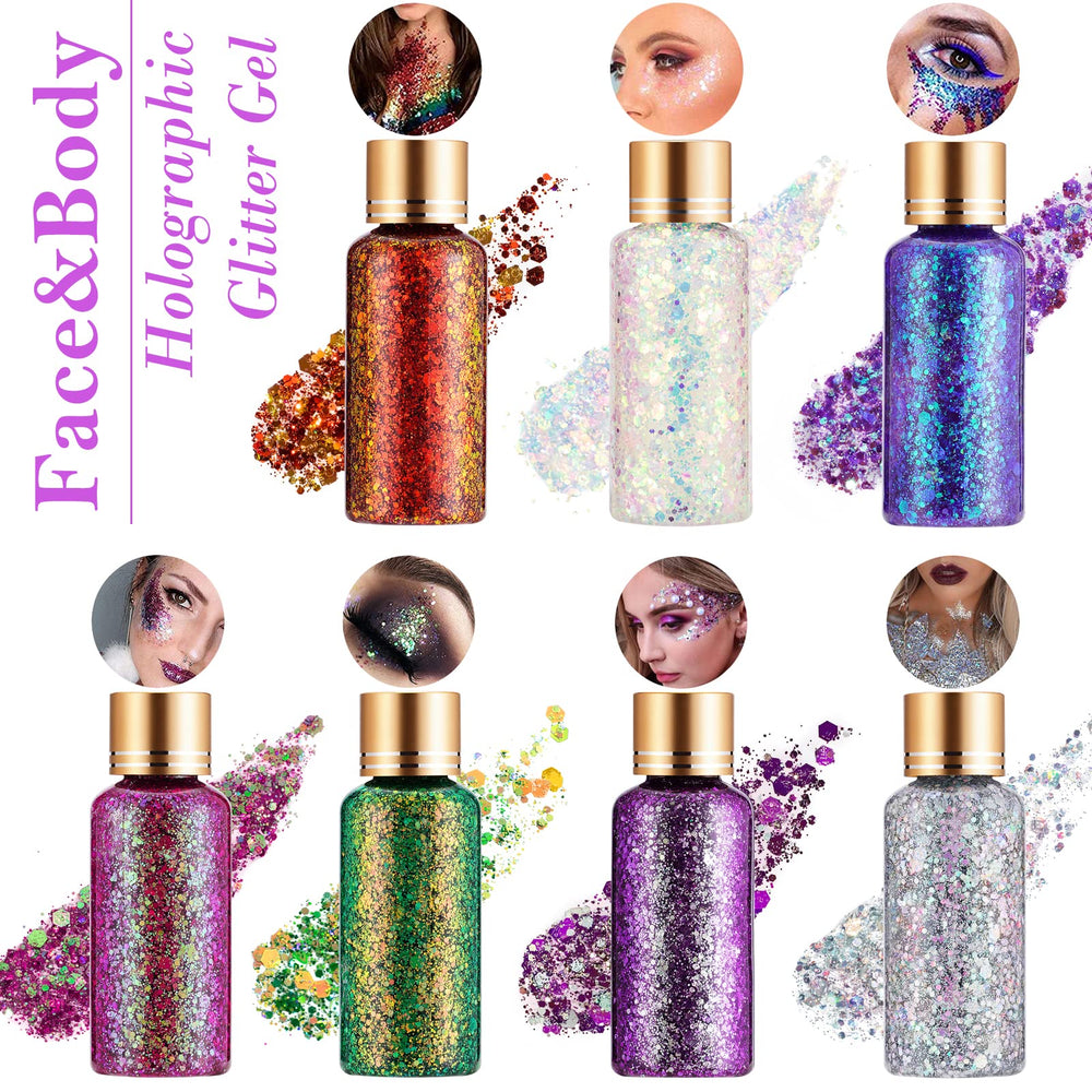Brocha mini incluida para aplicar glitter con precisión