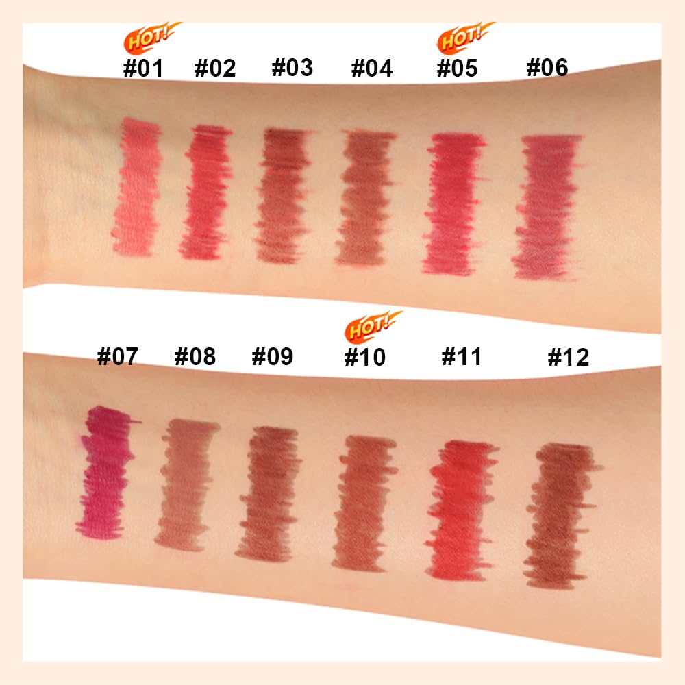 KIMIEYE daily makeup display featuring versatile lip liner colors