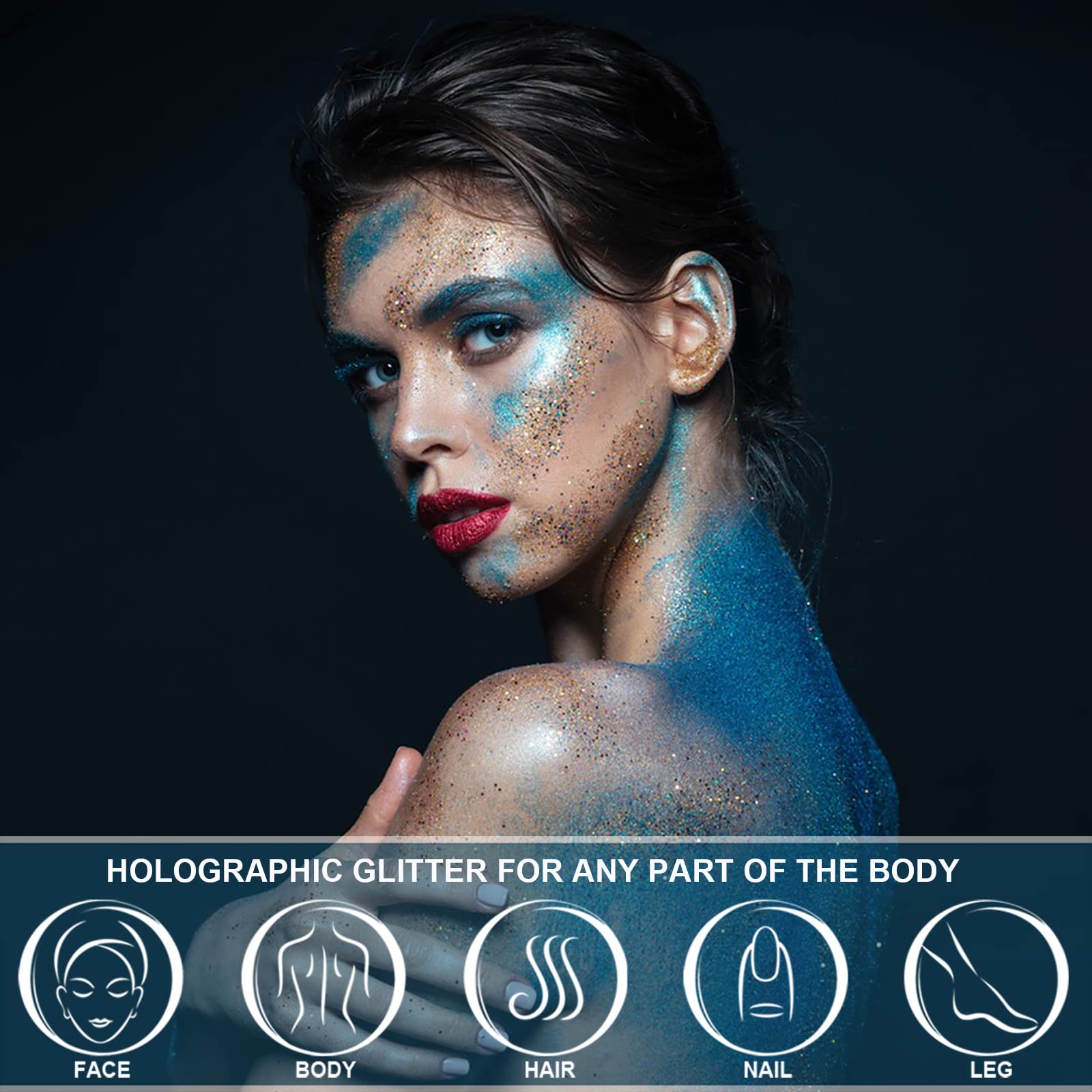 KIMIEYE gel holográfico para brazo, efecto luminoso durante la noche.