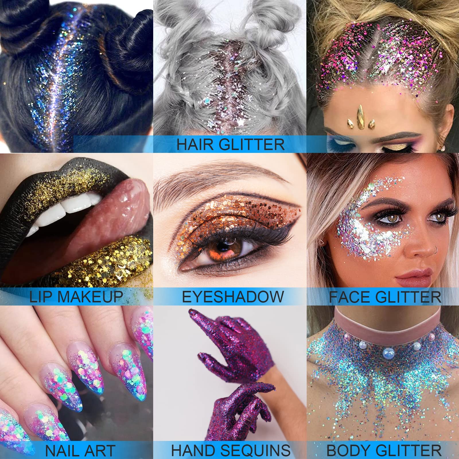 KIMIEYE gel holográfico para uñas, toque glamoroso y duradero.