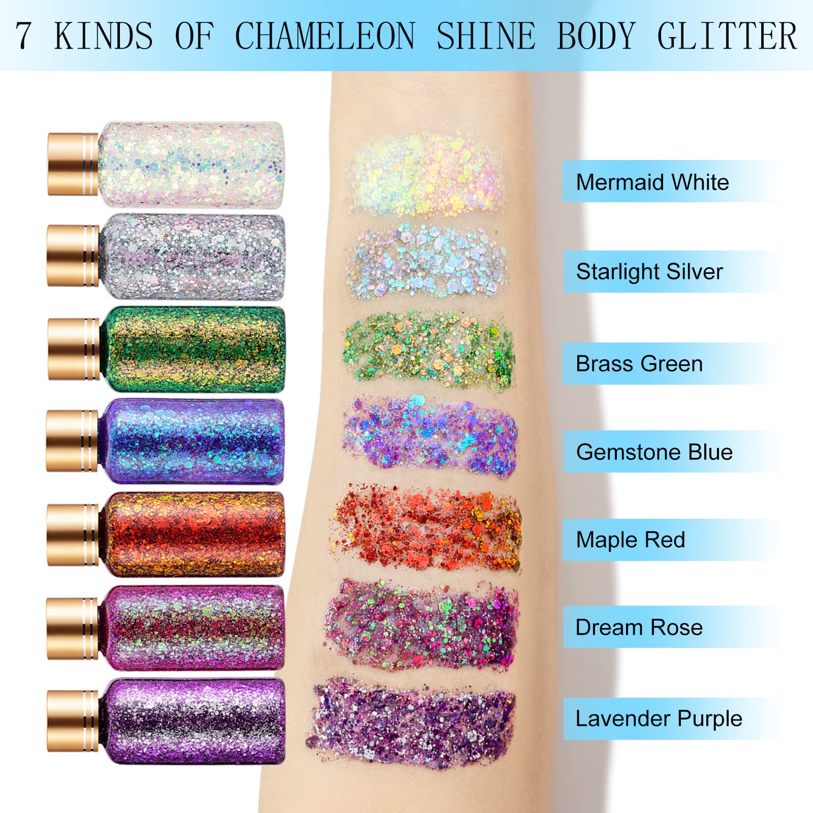 Variedad de colores holográficos para looks personalizados