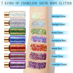 Variedad de colores holográficos para looks personalizados