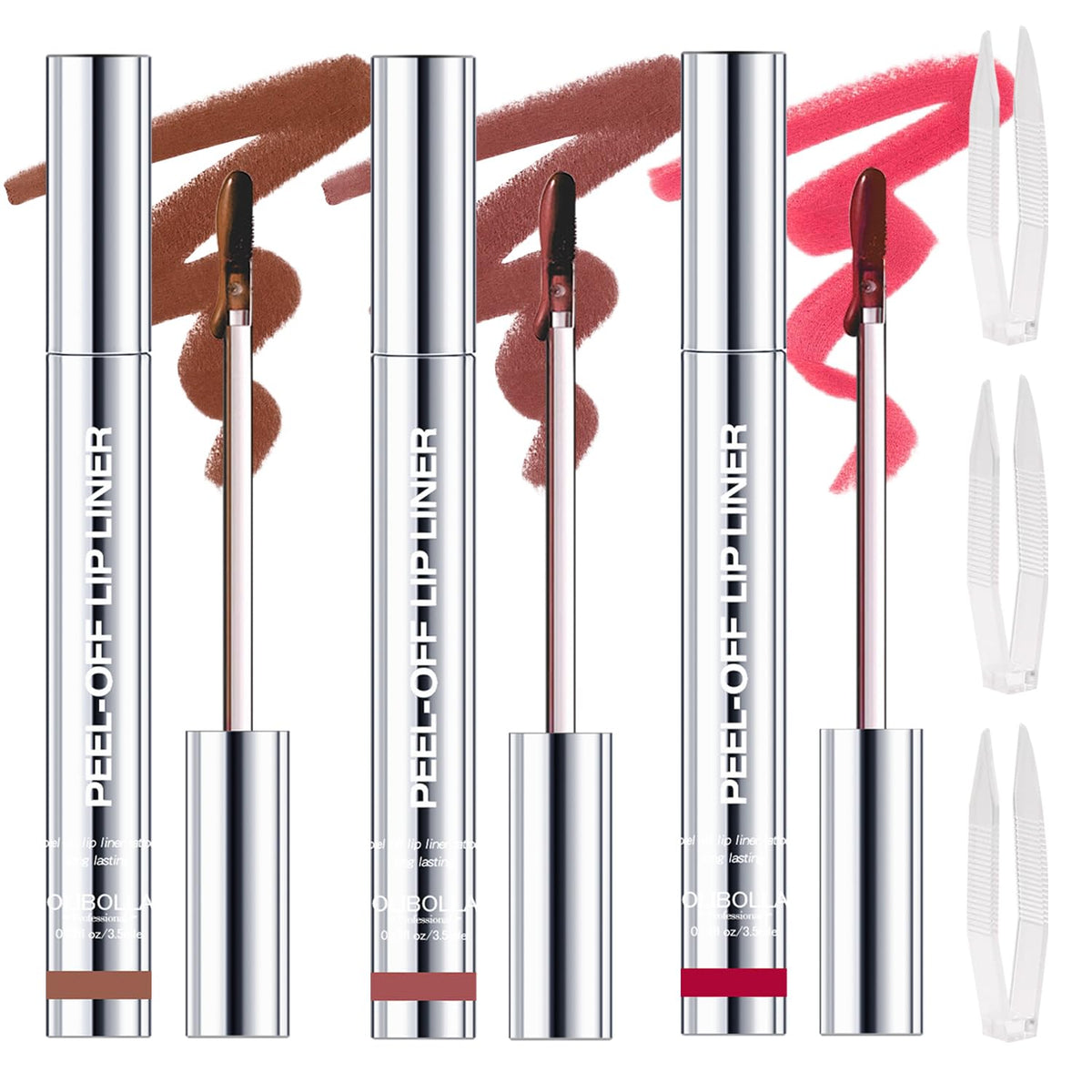 Kimieye kit delineador-tinte labial desprendible con tres colores para definición duradera
