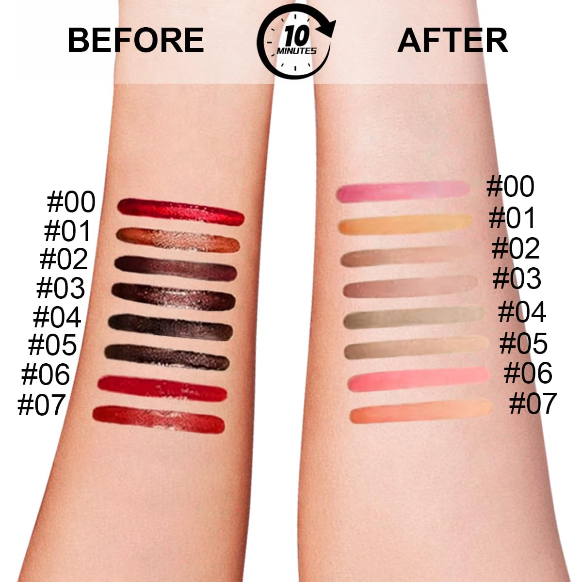 KIMIEYE lip-stain matte finish close-up shows smooth, even color.