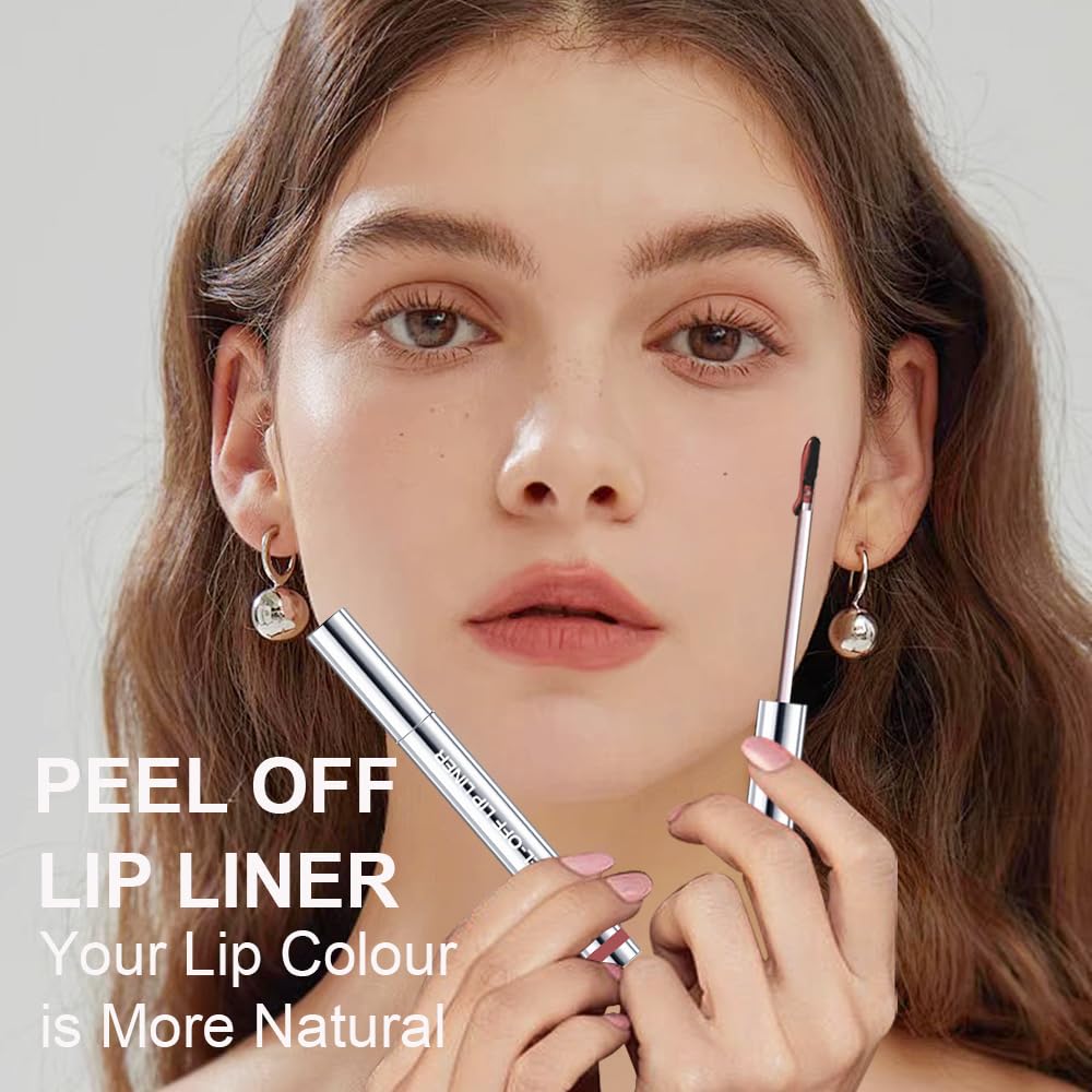KIMIEYE peel-off lip liner stain color 4 offers a soft matte finish for versatile looks.