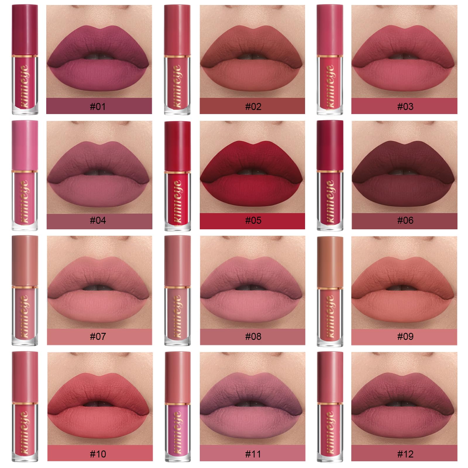 KIMIEYE Set B long-wear transfer-resistant matte lip color