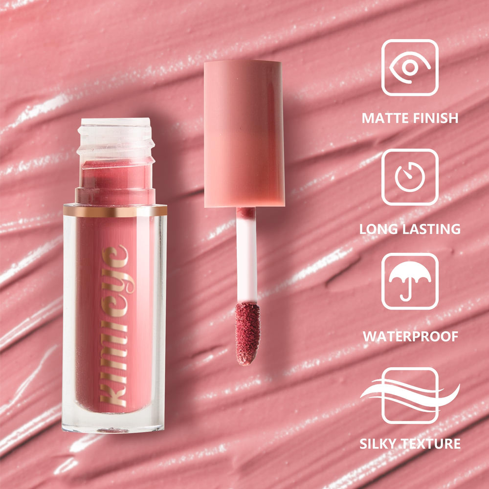 KIMIEYE waterproof long-wear formula swatch showing smudge resistance