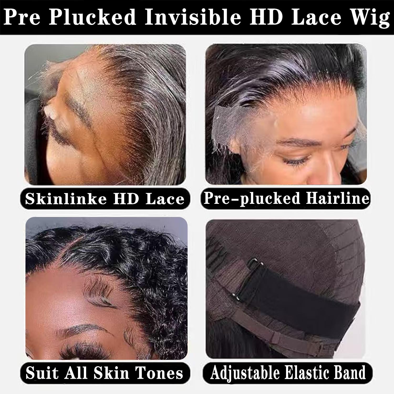 Kimosahair 13x4 HD lace frontal allows versatile middle or side parting.