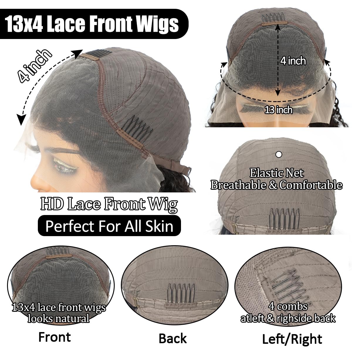 Kimosahair Pre-plucked lace front wig features bleached knots and baby hairs.