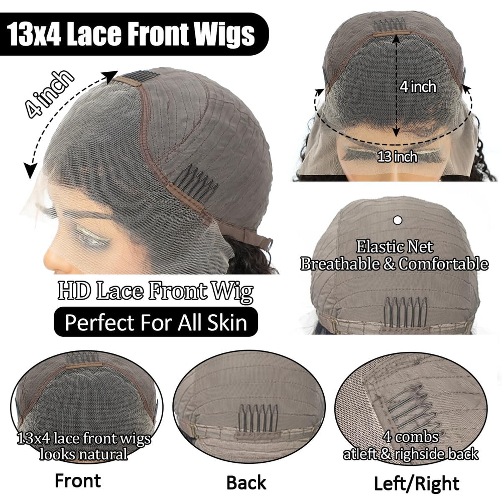 Kimosahair Pre-plucked lace front wig features bleached knots and baby hairs.