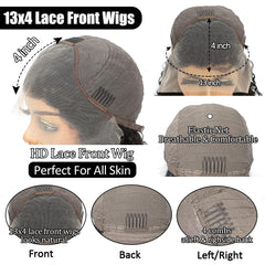 Kimosahair Pre-plucked lace front wig features bleached knots and baby hairs.