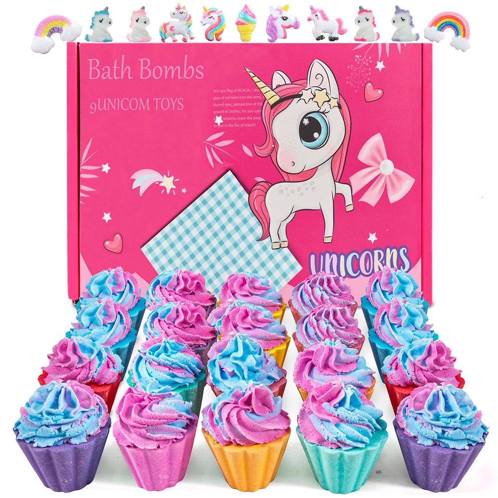 Kims Cosiart bombas de baño para niños con unicornio sorpresa en caja regalo.