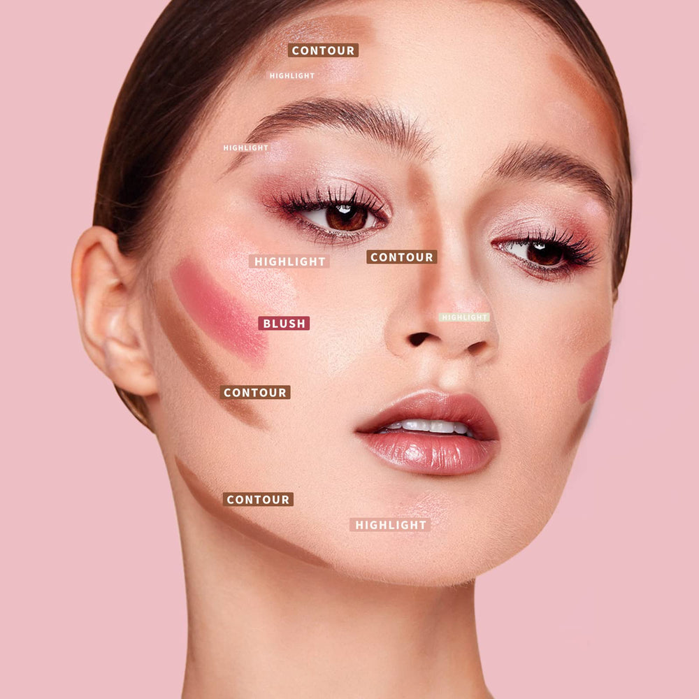 KIMUSE Multi Stick Trio en mejillas para acabado suave y natural