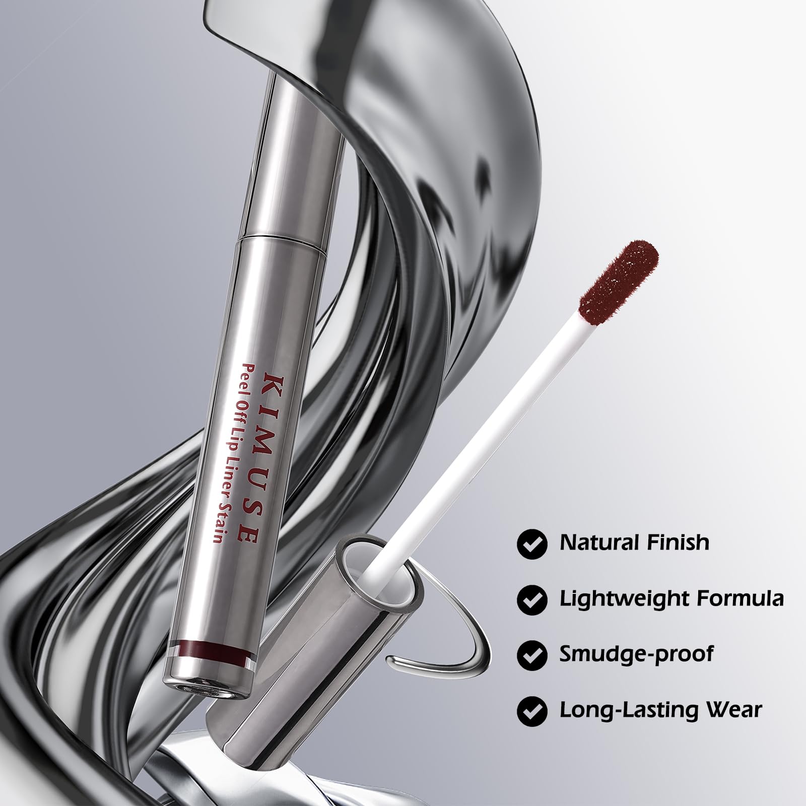 KIMUSE Tintes labiales despegables secado rápido y acabado mate.