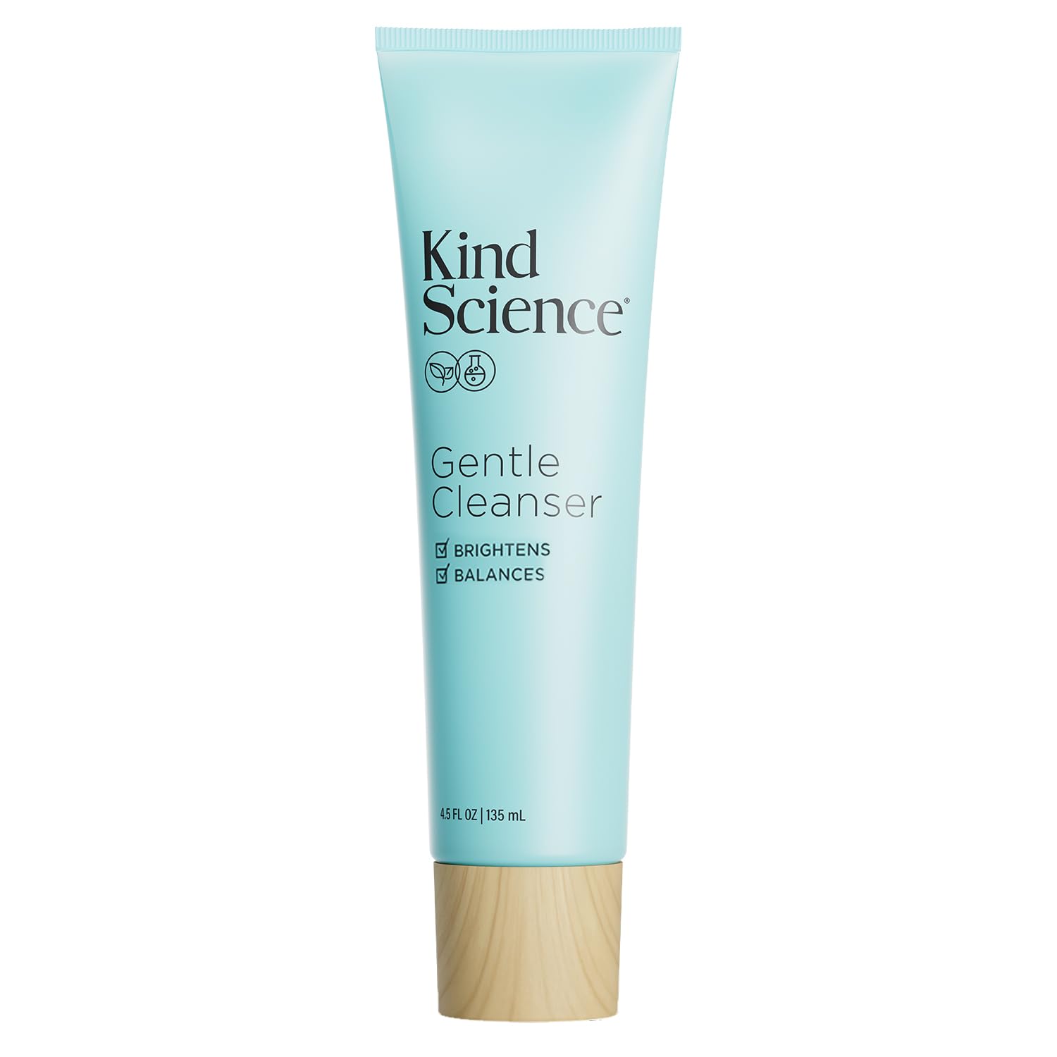 Kind Science Gentle Cleanser bottle pour for gentle makeup removal