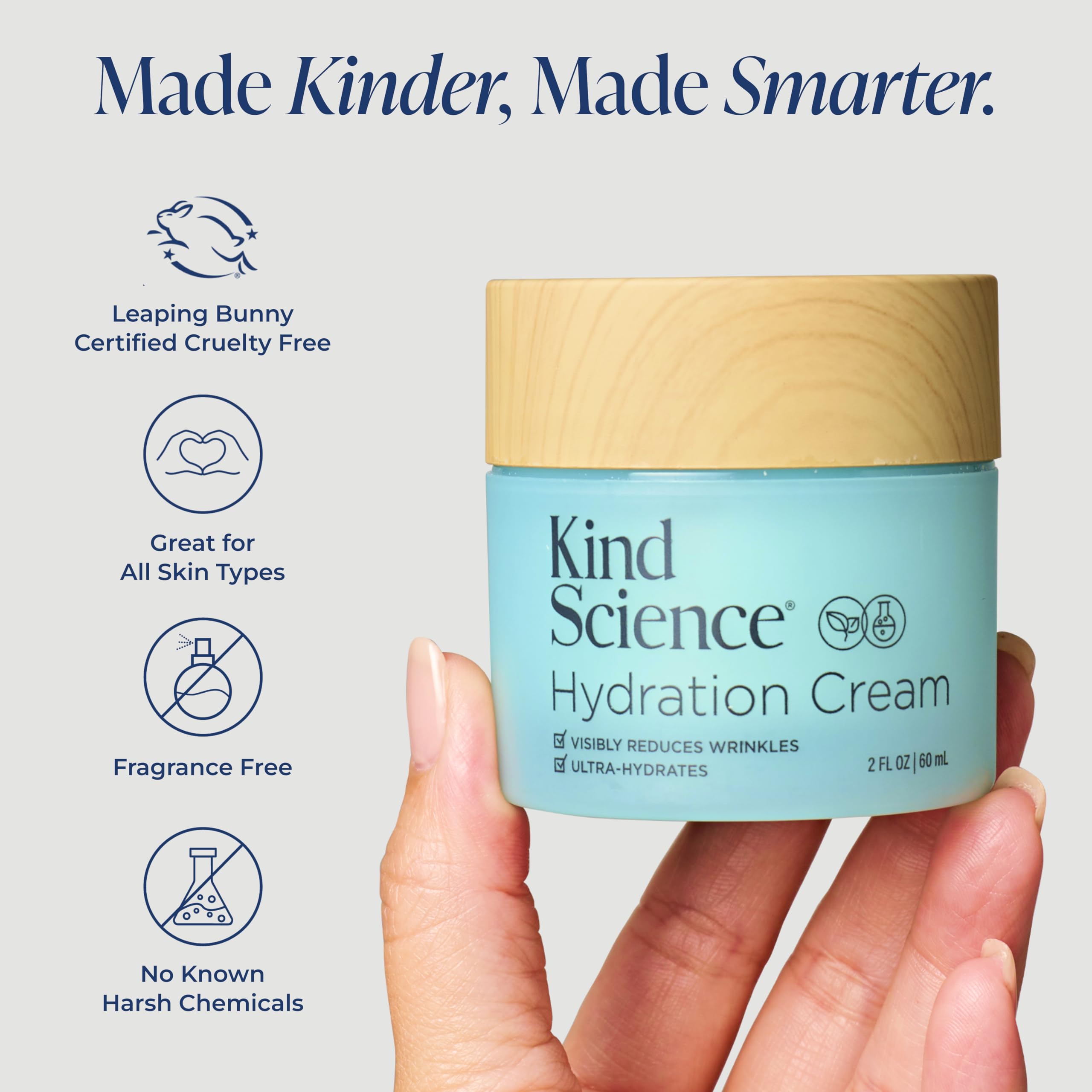 Kind Science Hydration Cream snow mushroom ingredient boosts hydration.