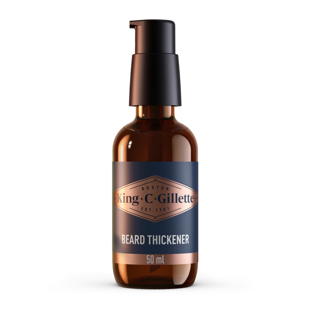 King C. Gillette beard thickener bottle showing a thicker look on beard