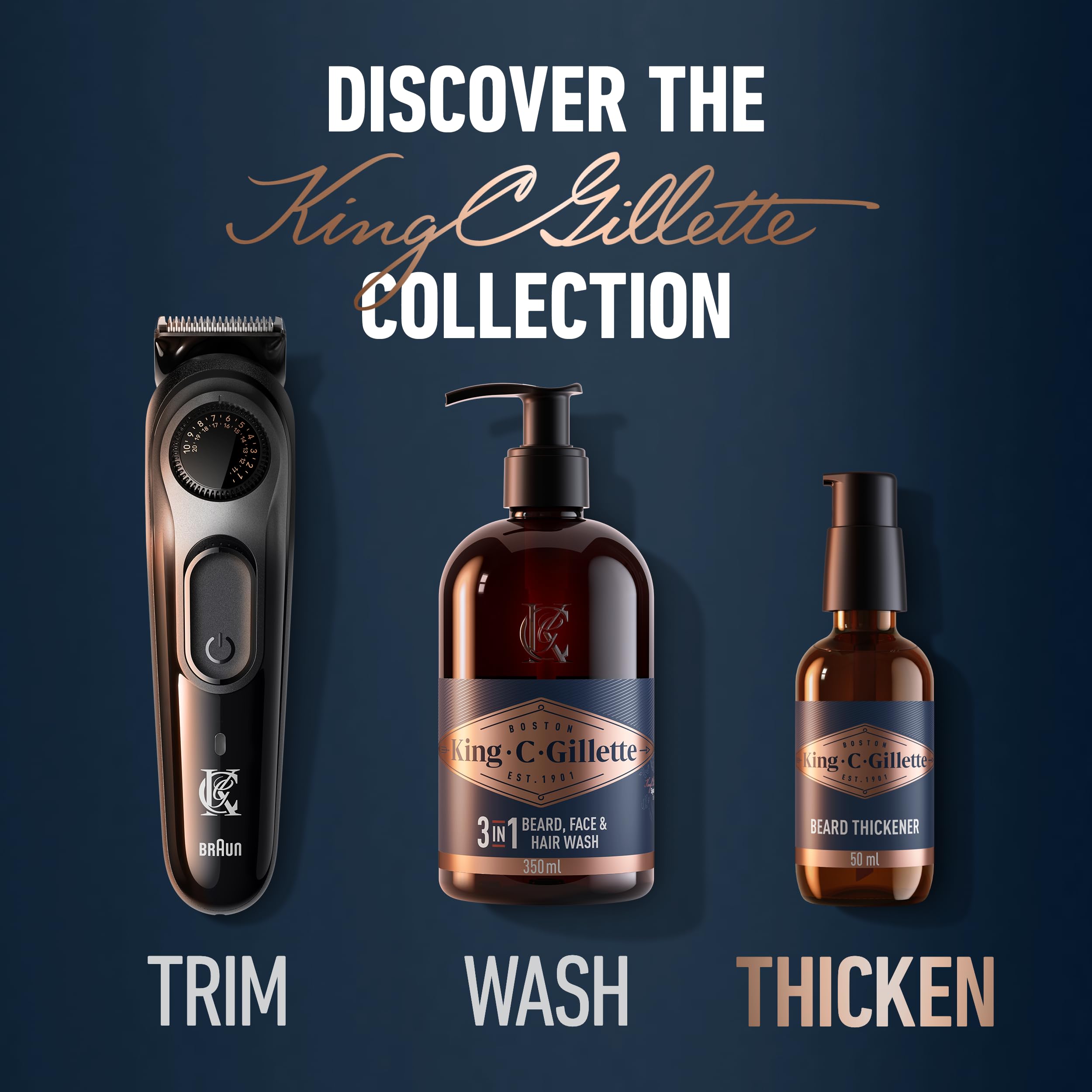 King C. Gillette beard thickener cooling skin during application