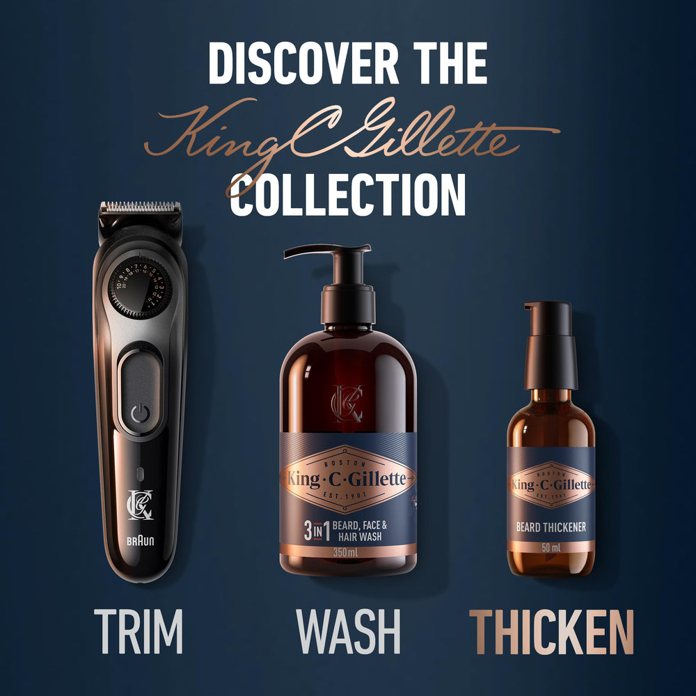 King C. Gillette beard thickener cooling skin during application