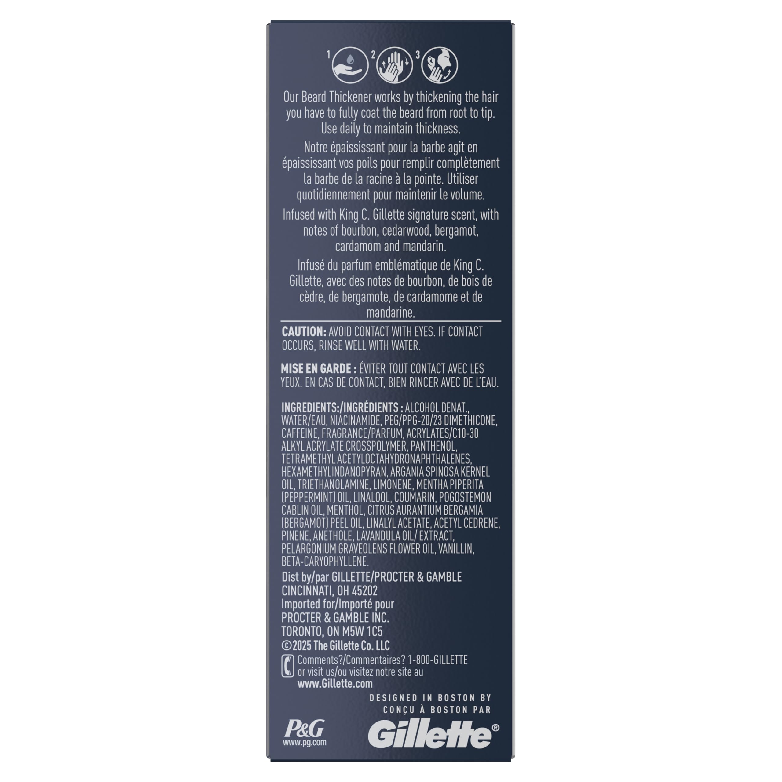 King C. Gillette beard thickener fragrance note close-up