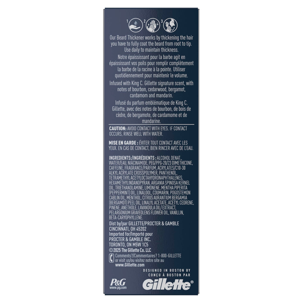 King C. Gillette beard thickener fragrance note close-up