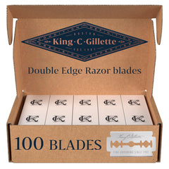 King C. Gillette blades close-up showing multiple blades for a smooth shave.