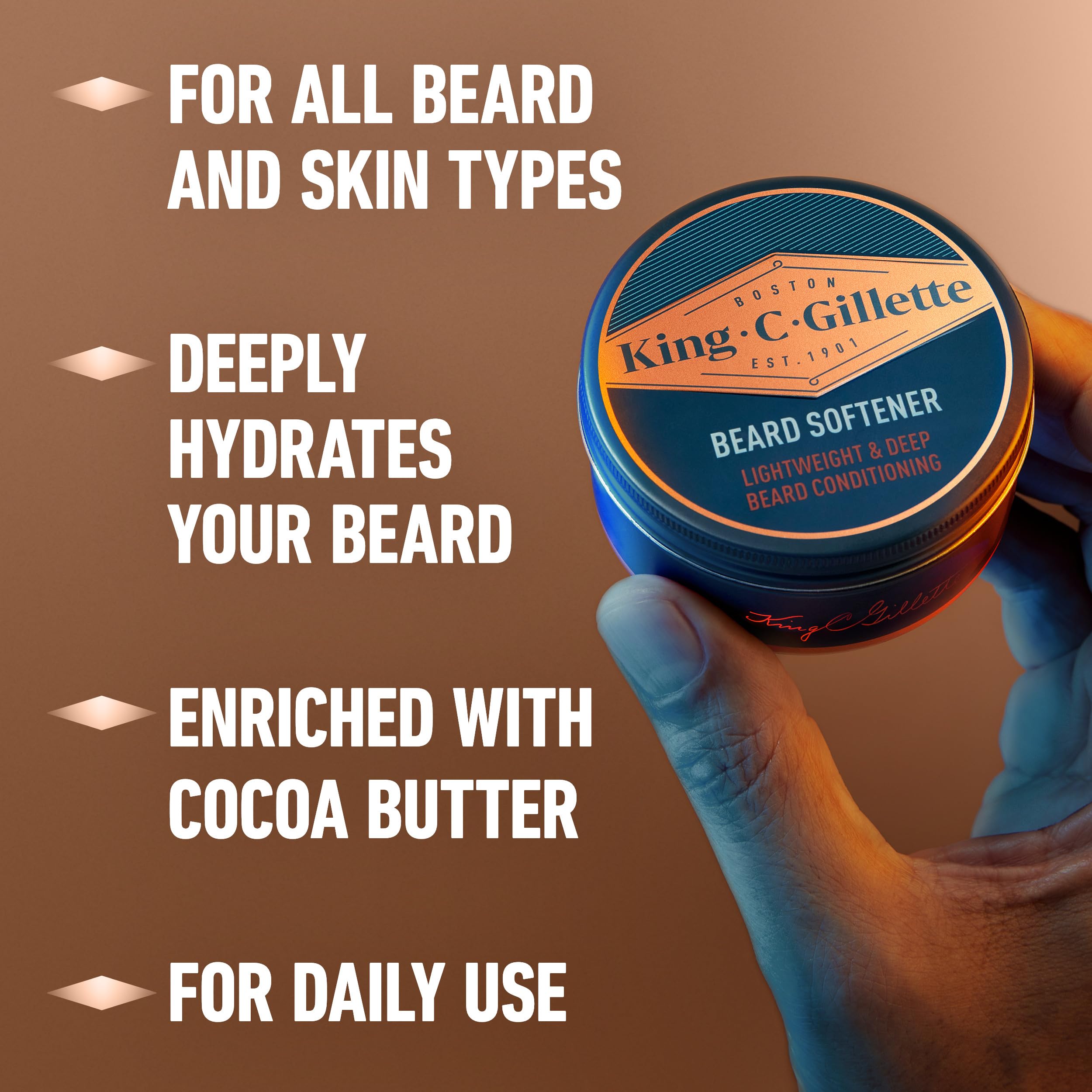 King C. Gillette Soft Beard Balm uso sin enjuague para barba suave