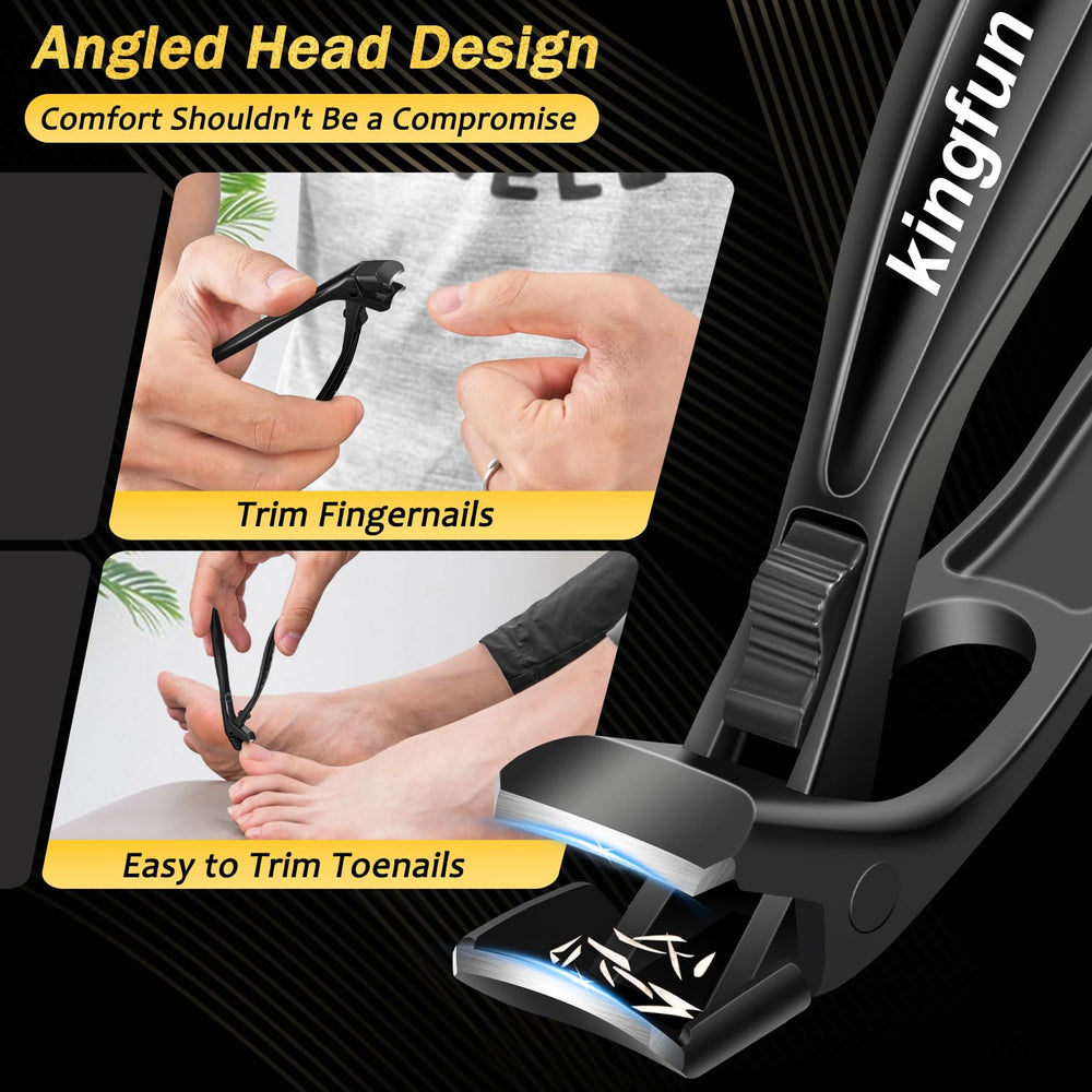 Kingfun 45-degree ingrown toenail clippers fit toenail curves precisely.