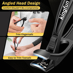 Kingfun 45-degree ingrown toenail clippers fit toenail curves precisely.