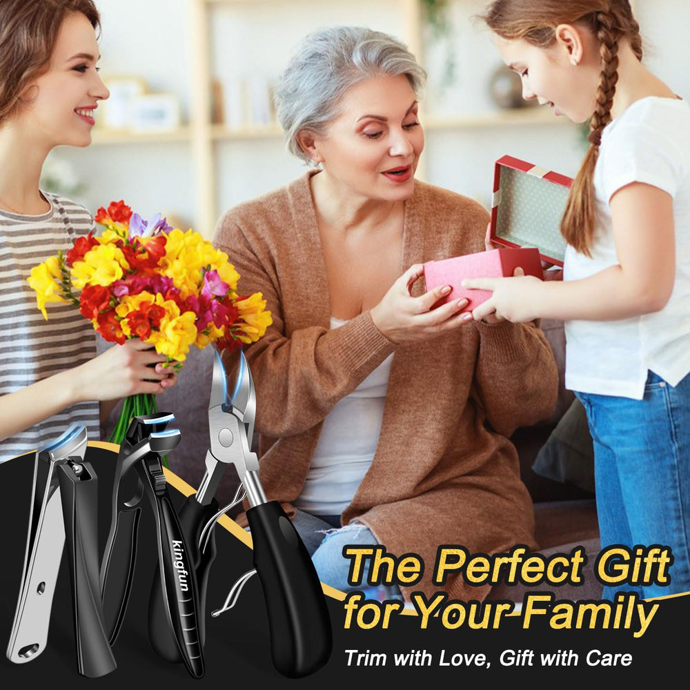 Kingfun 5-in-1 pedicure kit includes essential tools for home care.