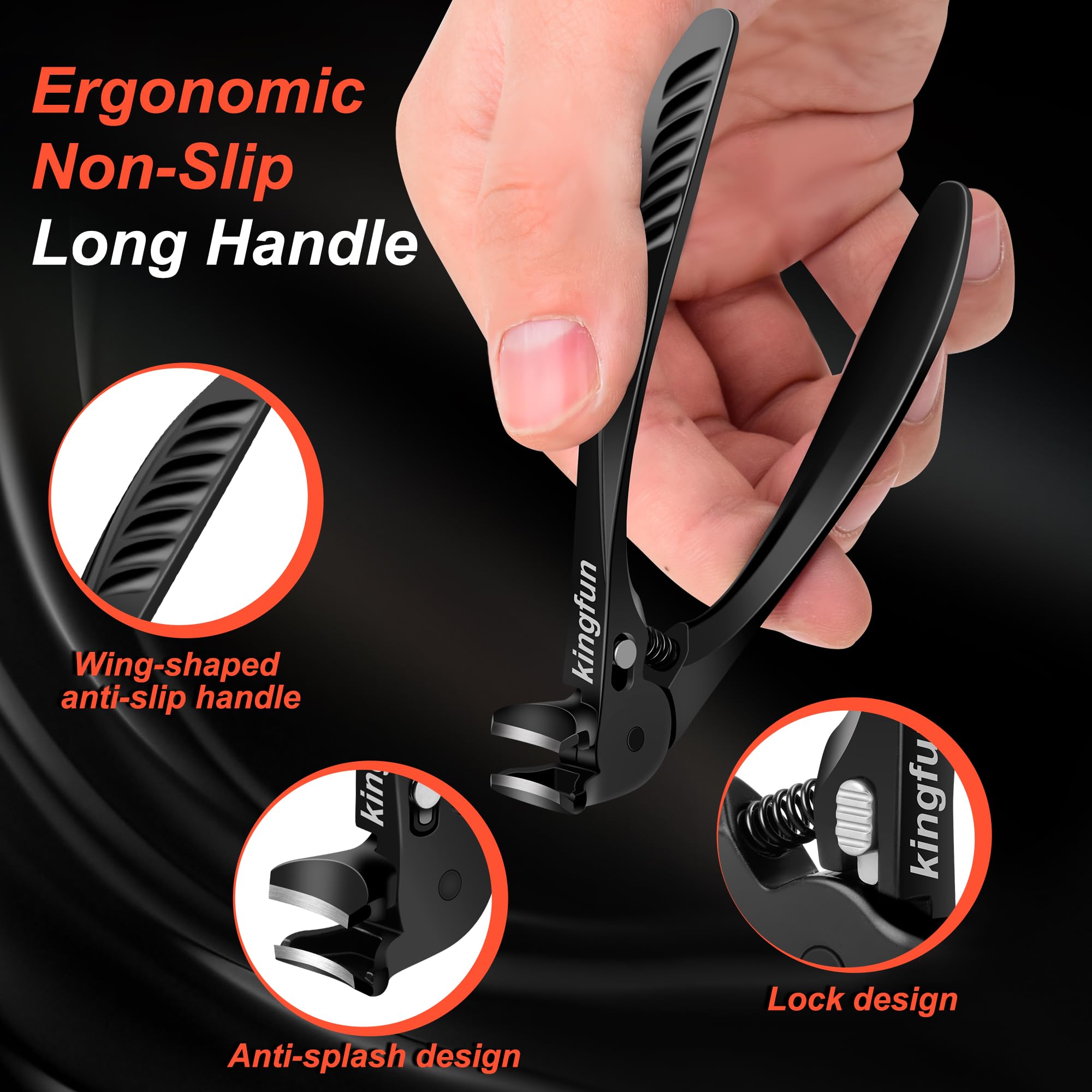 Kingfun extended handle with lever mechanism for easier operation.