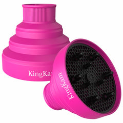 KingKam collapsible pink diffuser folded for compact travel storage