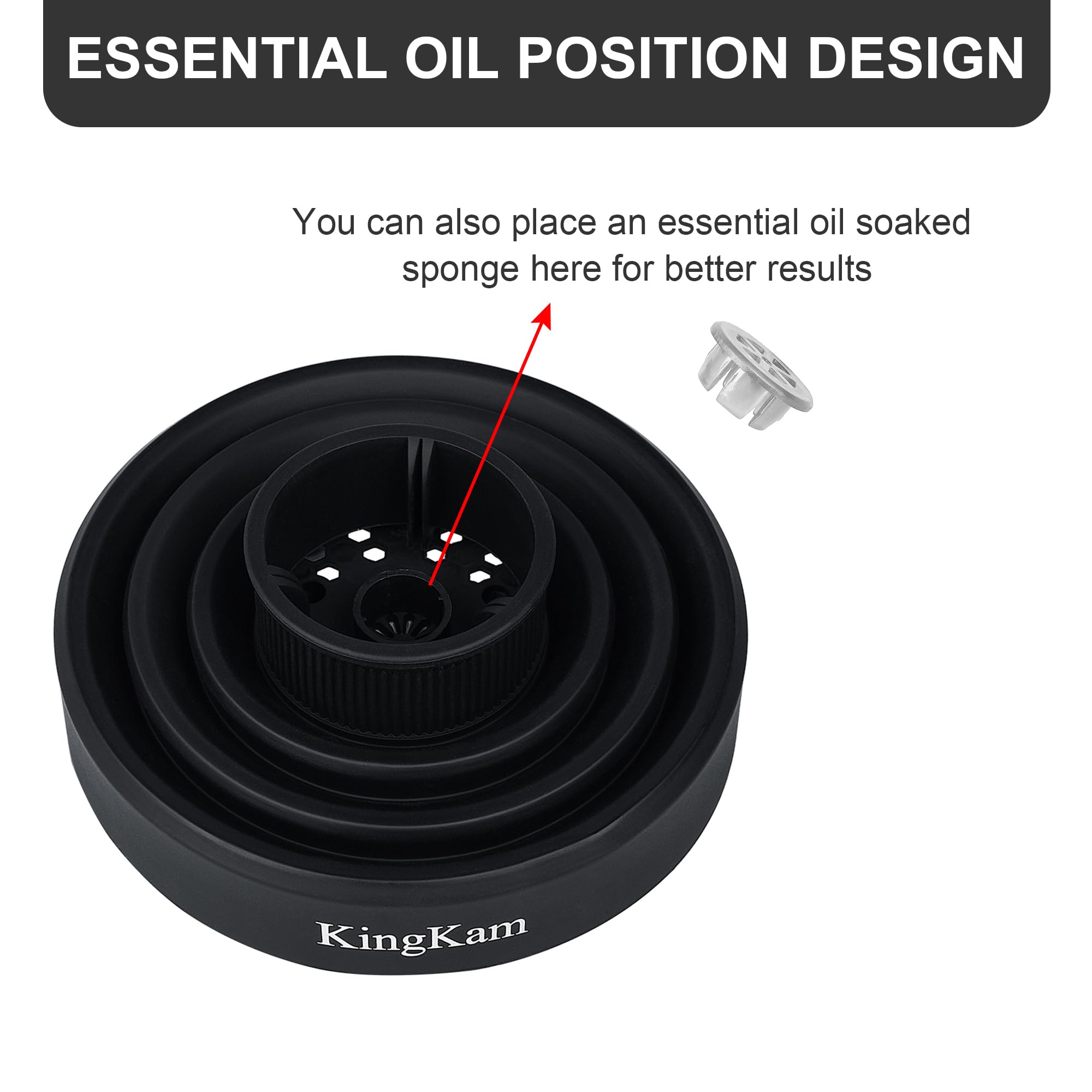 KingKam black color provides a sleek, minimal look on vanity.