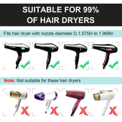 KingKam diffuser nozzle 4-5 cm compatibility enables broad dryer use.