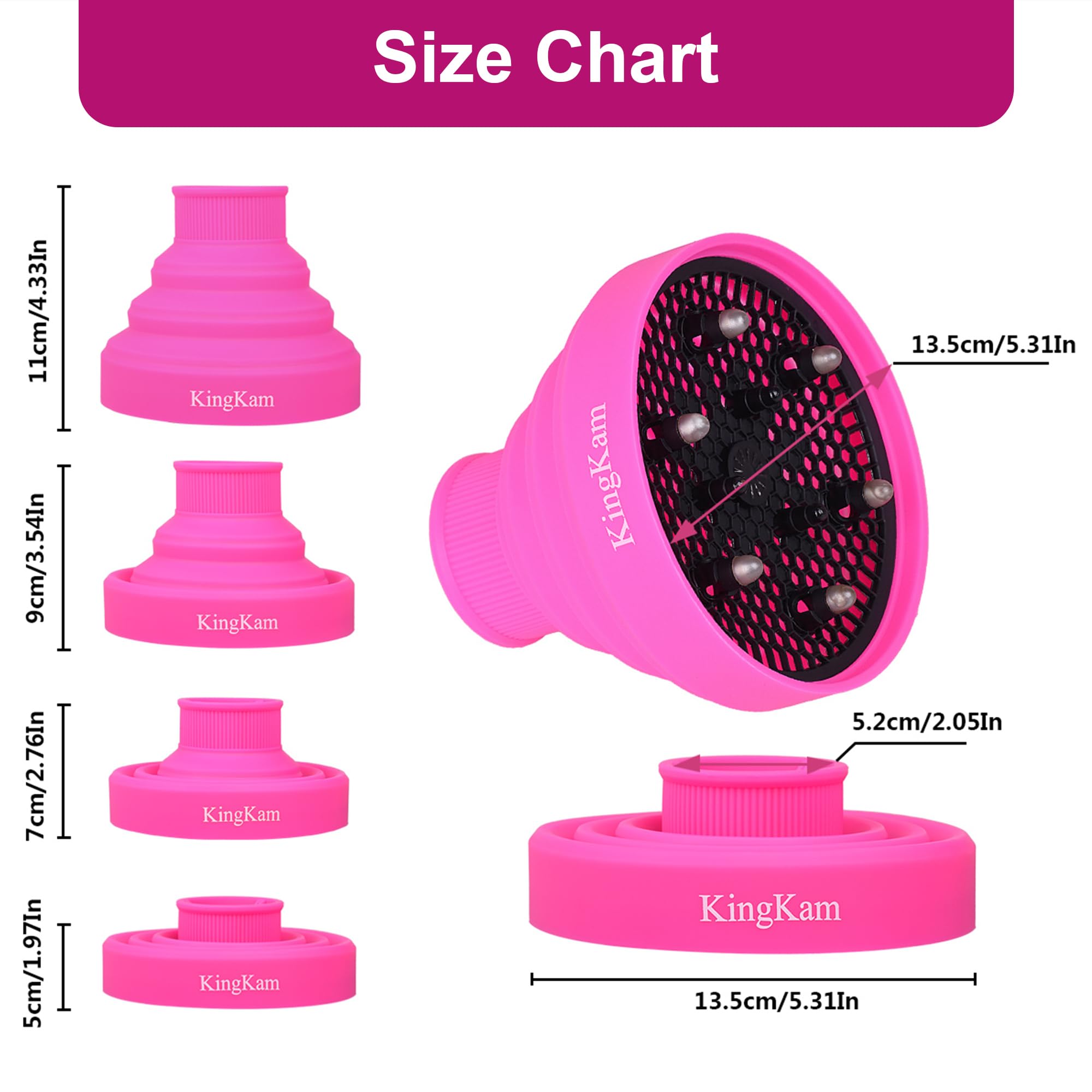 KingKam diffuser enables faster drying thanks to improved airflow