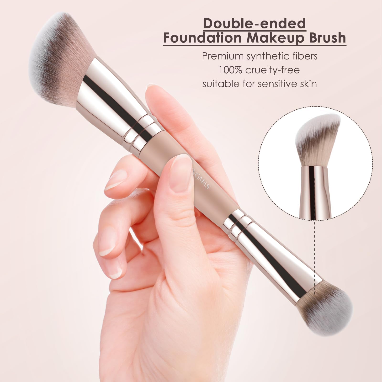 KINGMAS angled top blending brush for smooth contour blending and flawless skin finish.