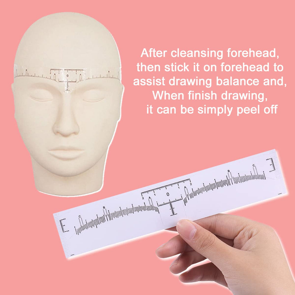 KINGMAS brow stencil adhesive sticker for quick, accurate shaping with secure forehead placement