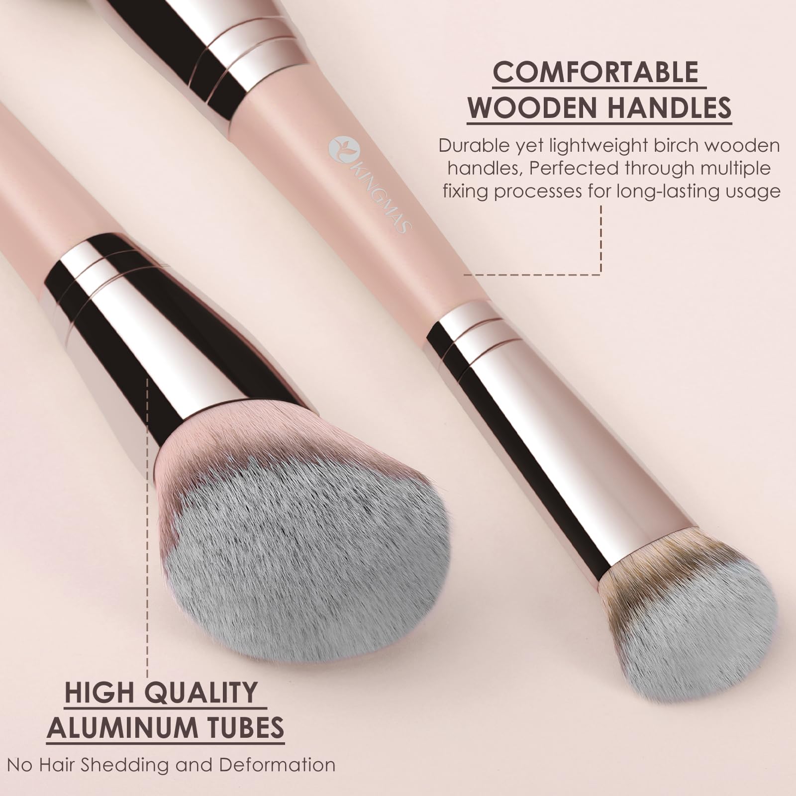KINGMAS concealer blending brush for smooth concealer application and seamless edges.