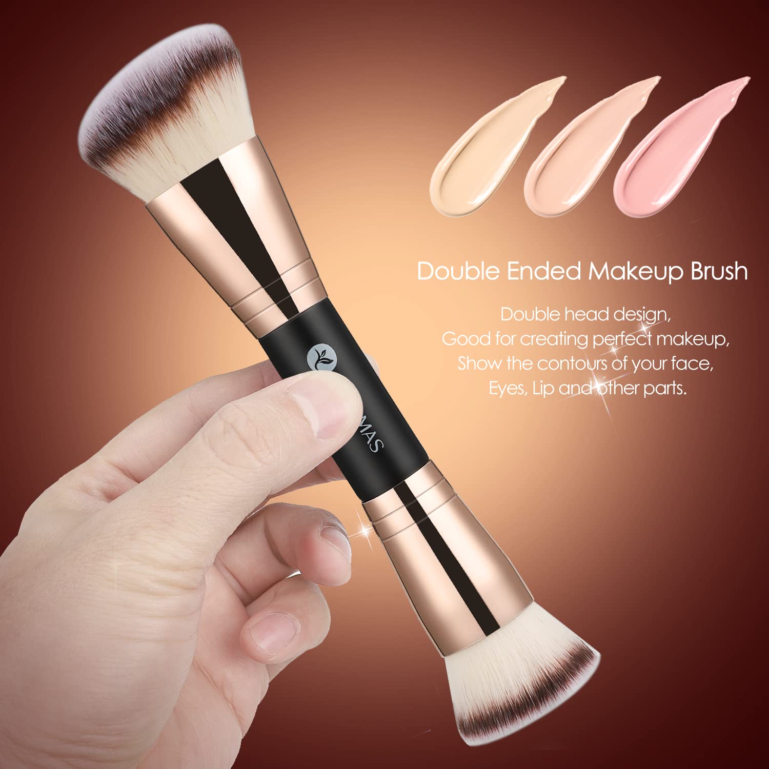 KINGMAS concealer end brush for precise spot coverage and brightening.