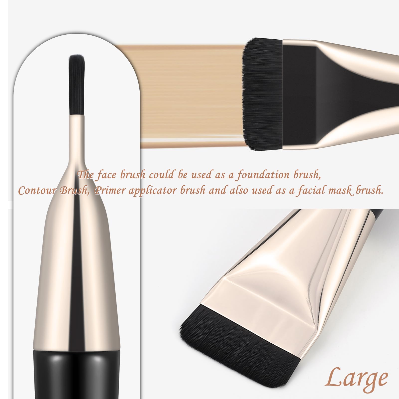 KINGMAS contour brush targets nose and under-eye areas for definition.