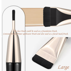 KINGMAS contour brush targets nose and under-eye areas for definition.