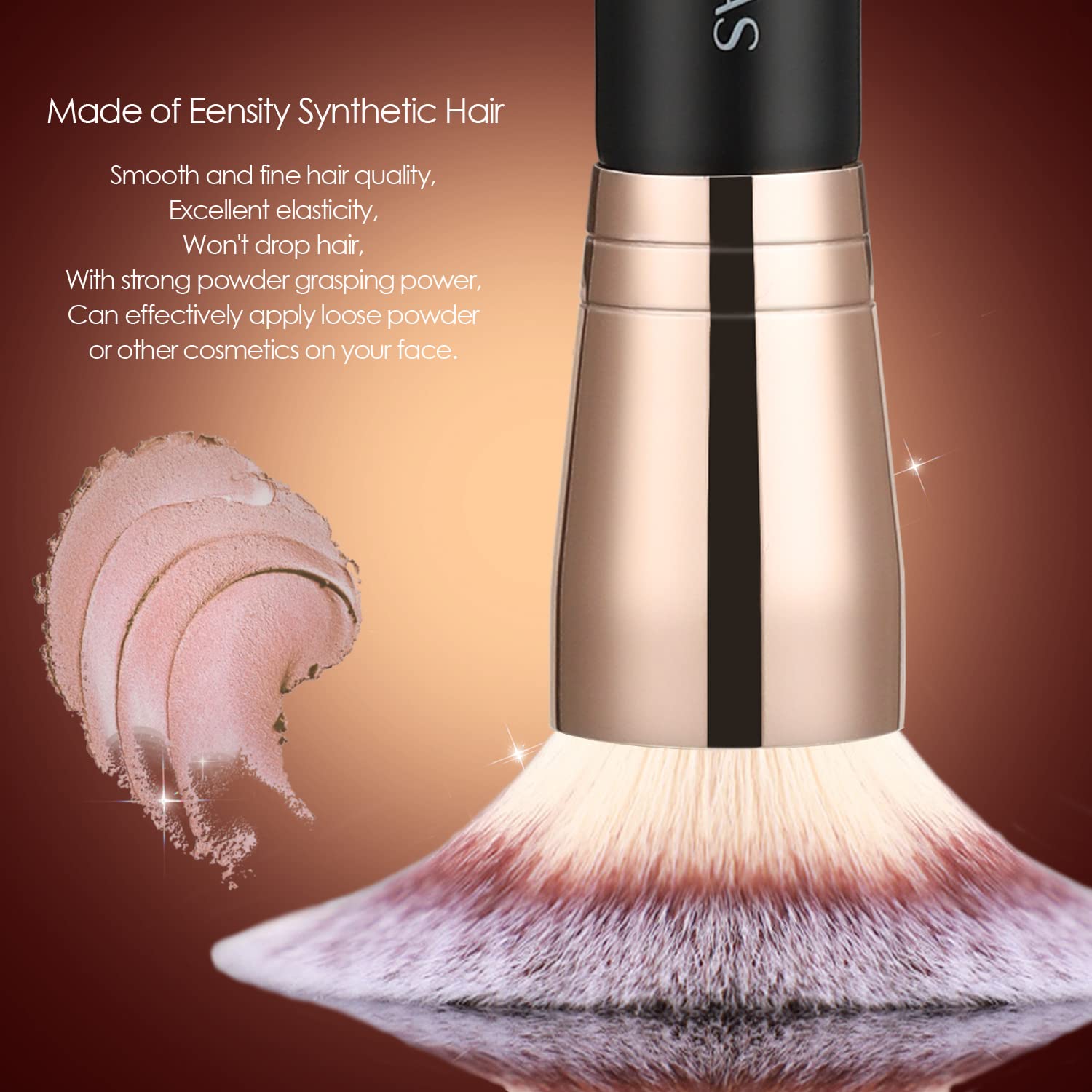 KINGMAS double-ended foundation brush angled-top for precise contour and definition.