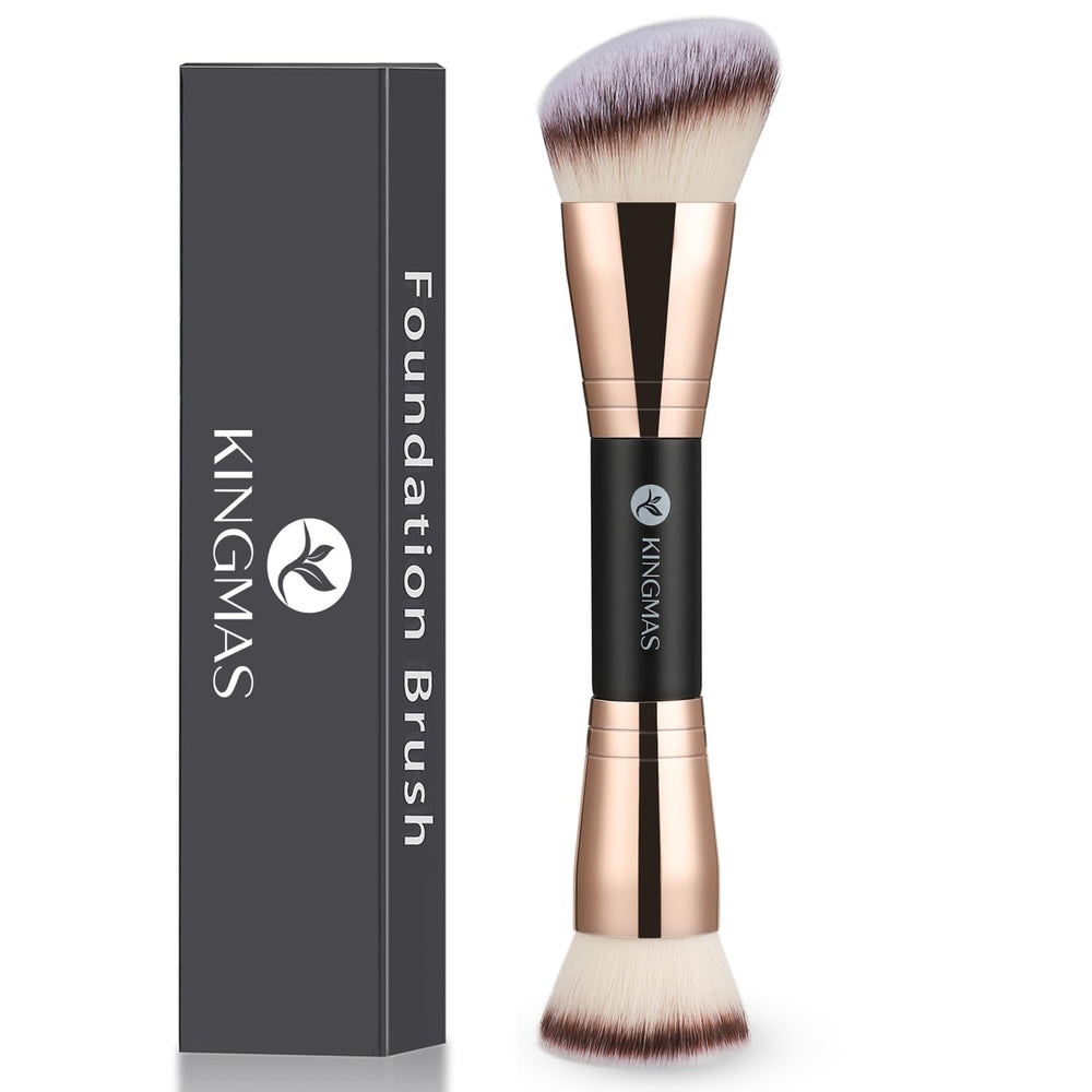 KINGMAS double-ended foundation brush flat-top for smooth blending and even skin tone.