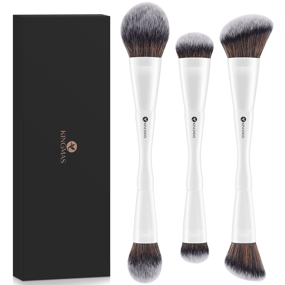 KINGMAS double-ended foundation brush for precise blending on all skin types