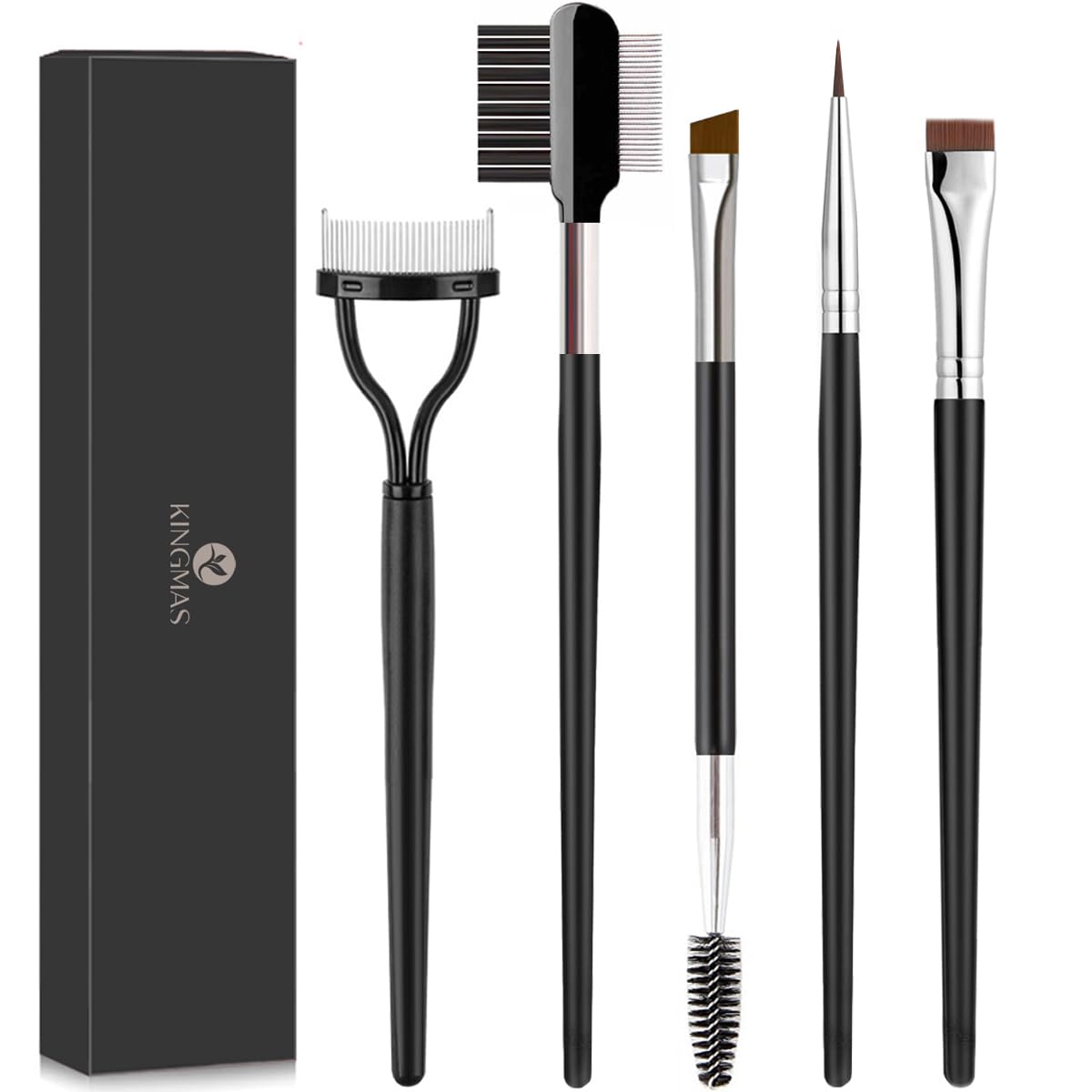 Kingmas eyebrow brush angled for precise brow shaping