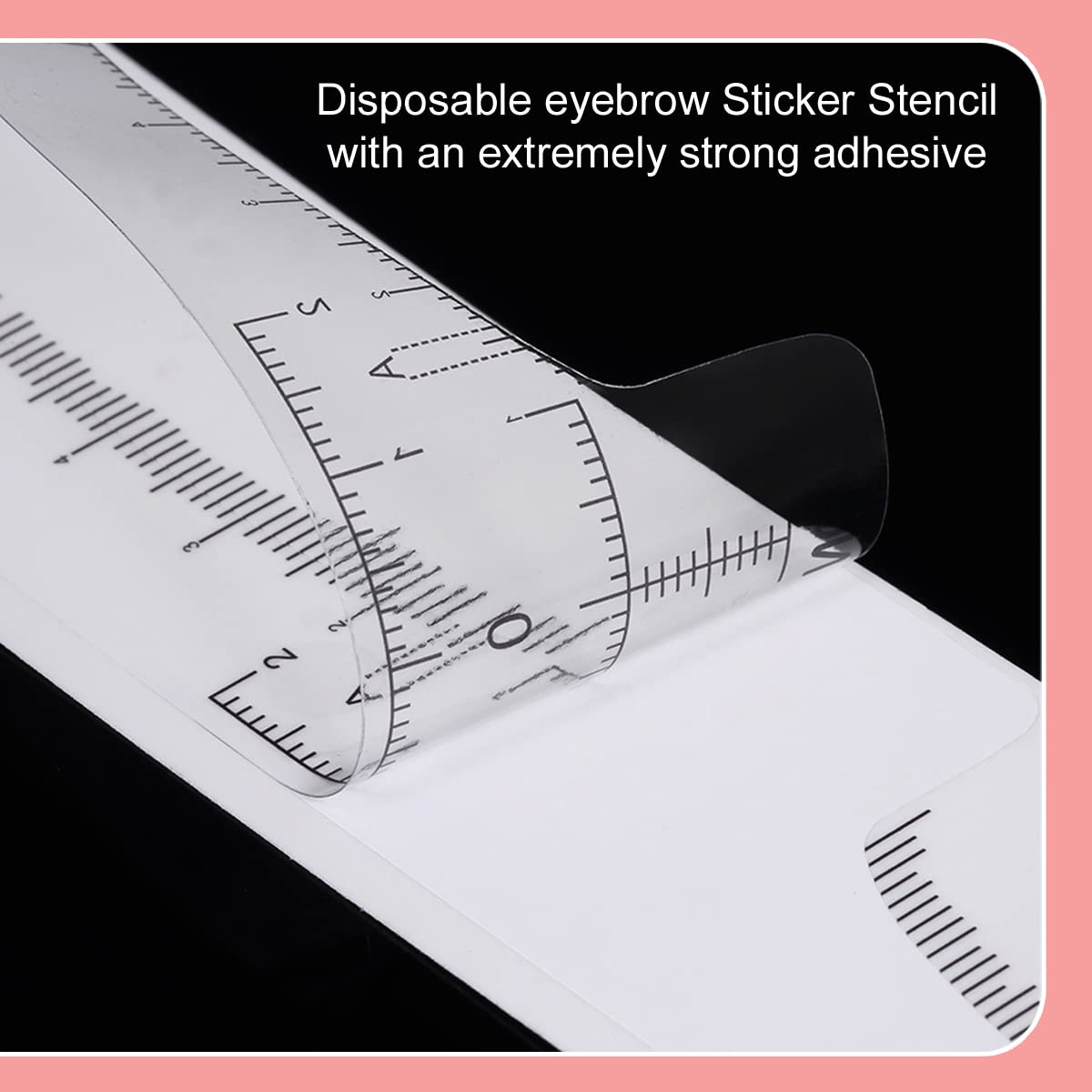 KINGMAS eyebrow shaping stencil adhesive keeps the guide in place while you map the shape