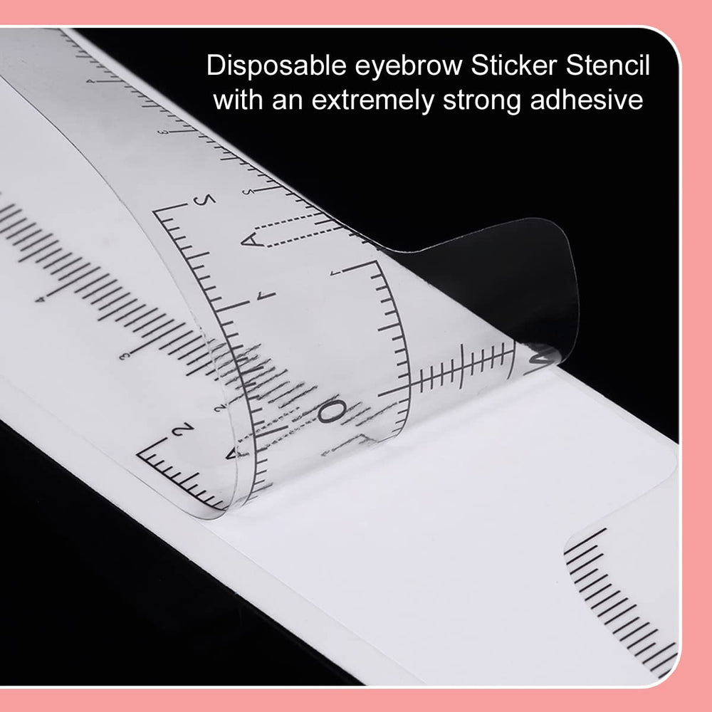 KINGMAS eyebrow shaping stencil adhesive keeps the guide in place while you map the shape
