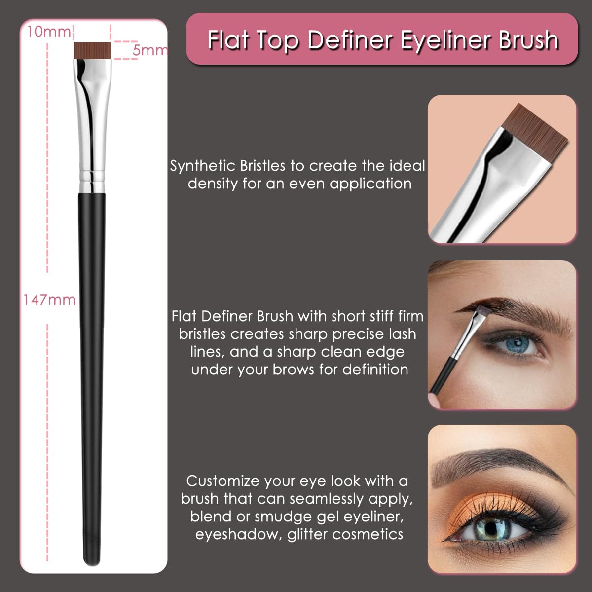 Kingmas eyelash comb dense teeth for clump-free lash separation