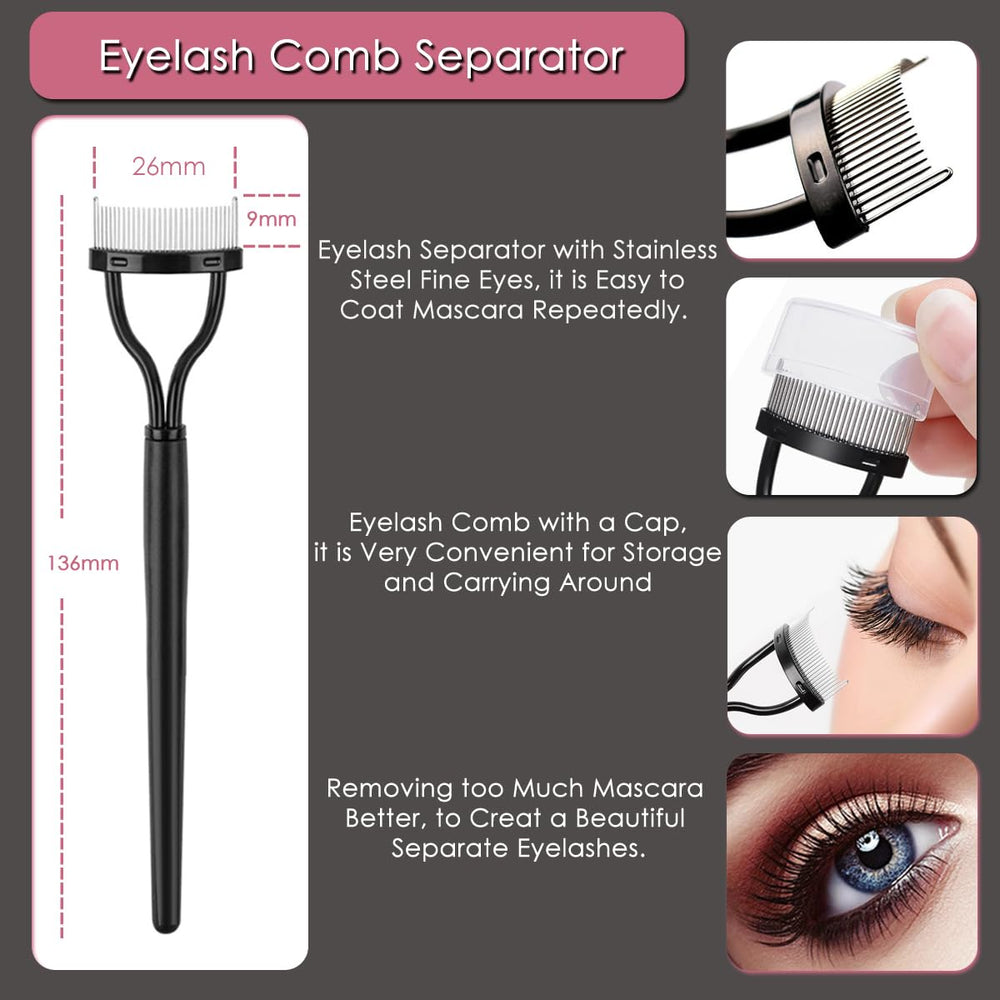 Kingmas eyelash separator curved comb fits around the eye for even separation