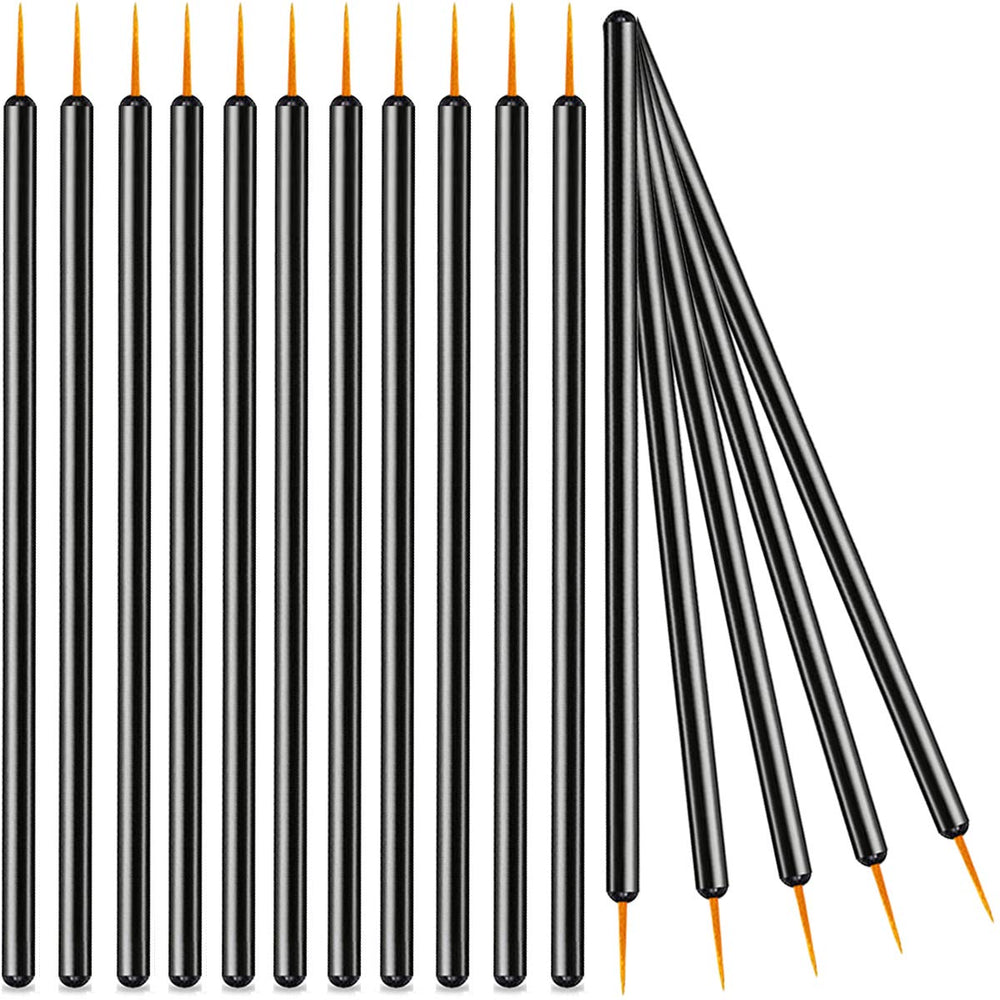 KINGMAS disposable eyeliner brush pack shown with protective sleeves for hygienic, sanitized application.